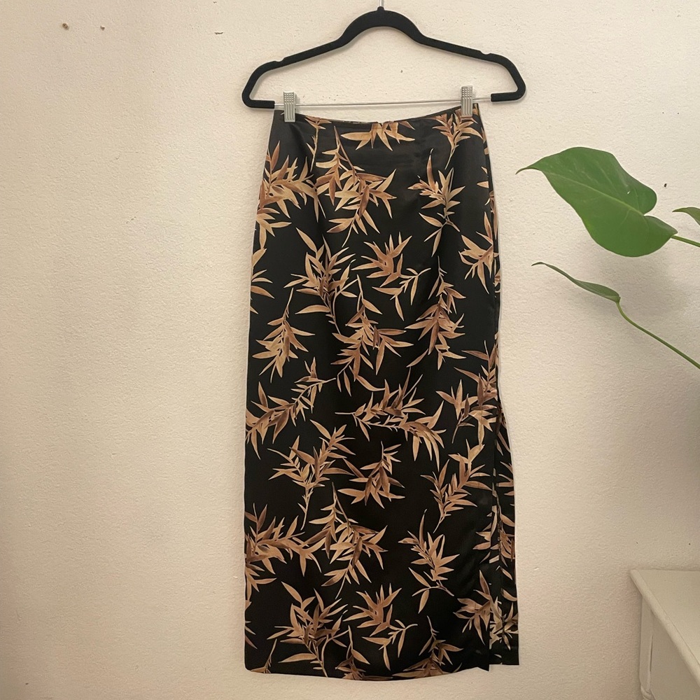 Vintage Long Satin Skirt